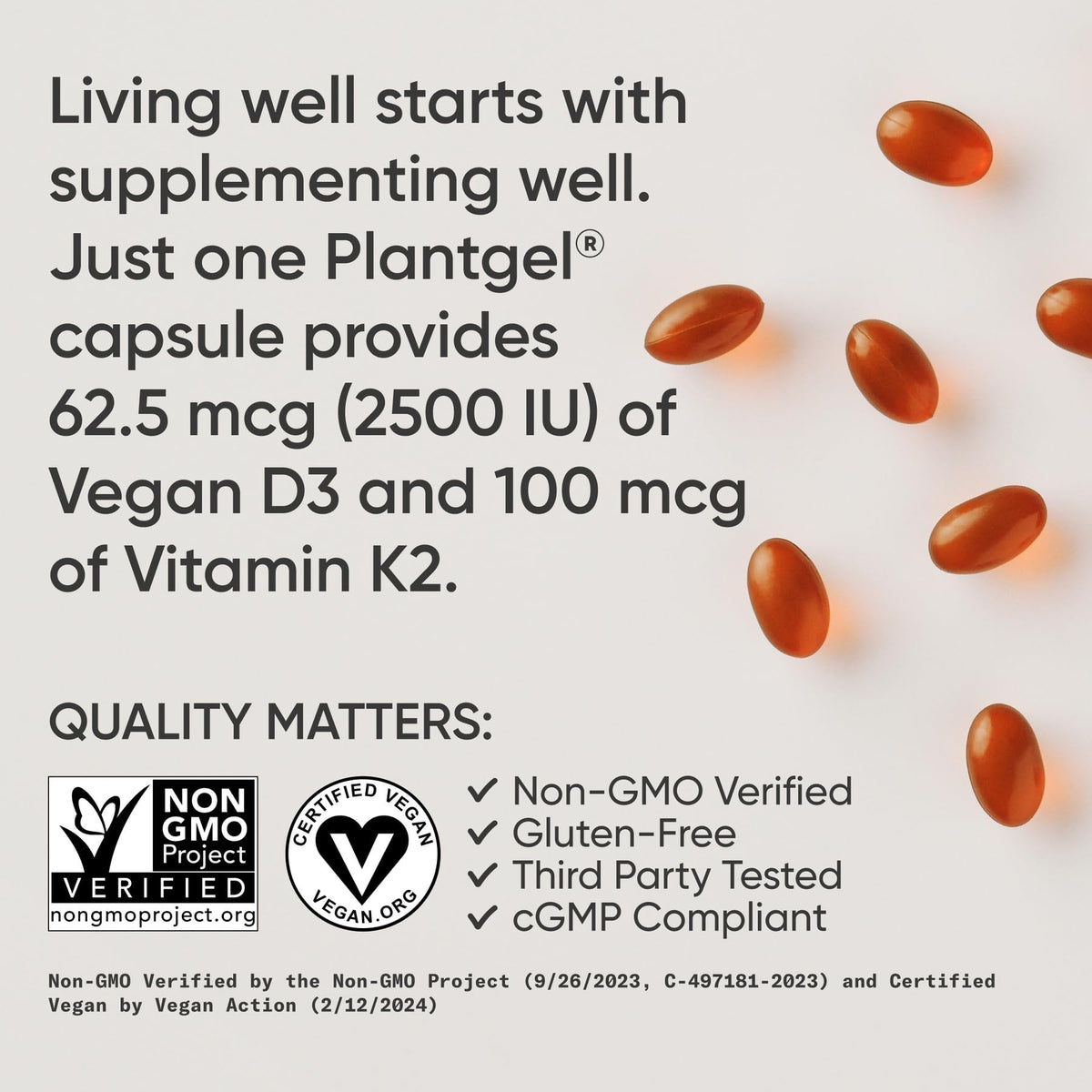Shop Sports Research Vegan Vitamin D3 K2 capsules, verified for quality and trusted by CuratCart. Elevate your wellness today!