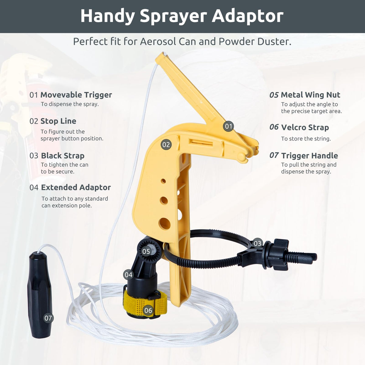 Handy Spray Can Extension Pole Adaptor, 100% Authentic and available in India, perfect for aerosol cans. Shop now at Curat Cart.