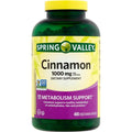Spring Valley Cinnamon Supplement, a premium import supporting metabolism with 1000 mg per serving, available at Curat Cart.