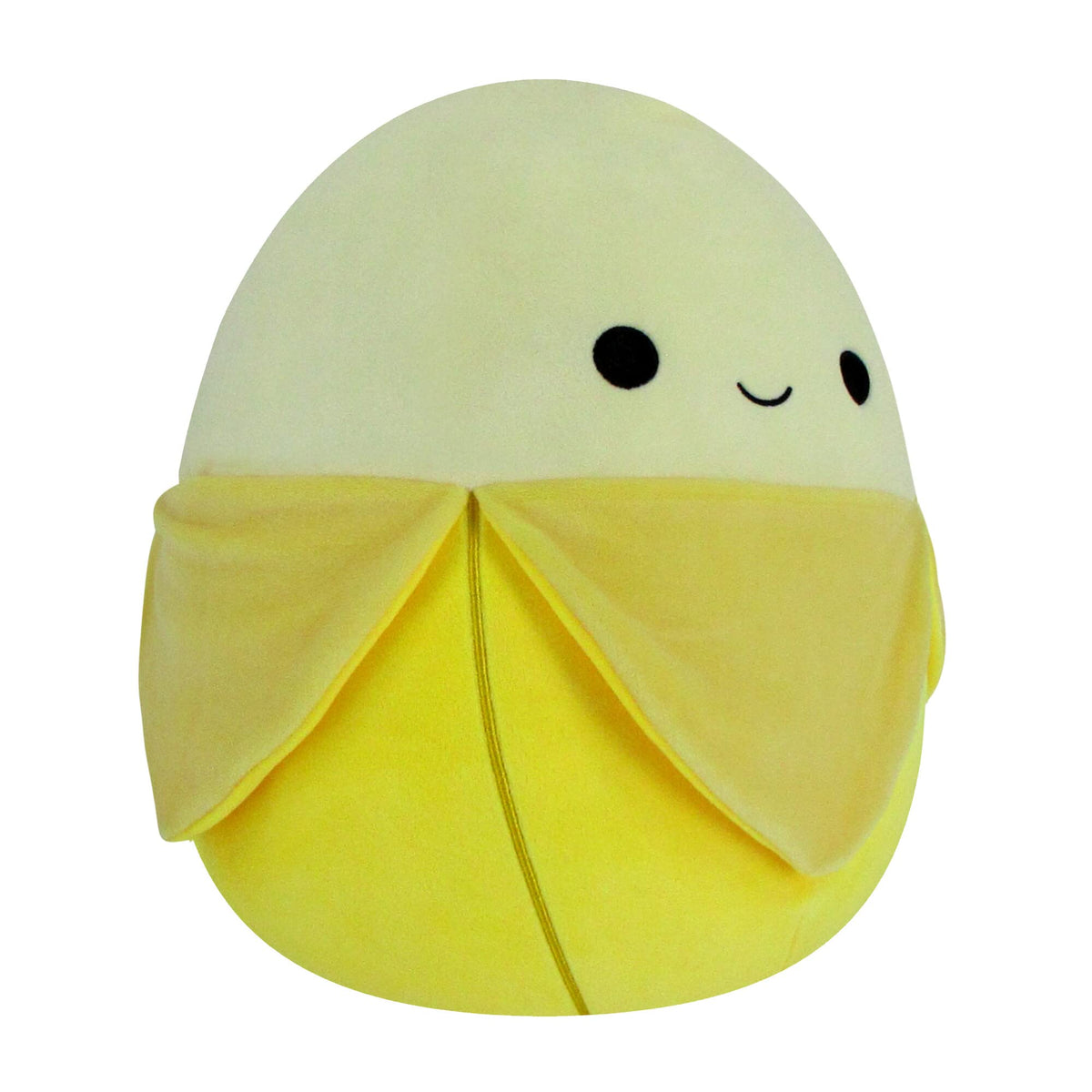 Adorable 14-inch Junie Yellow Banan Squishmallow, soft and cuddly. Available for online order. Perfect for gifts!