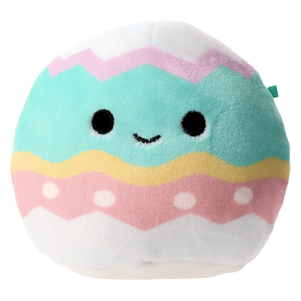 Meet Egbert The Egg, a 4.5'' Squishmallow featuring pastel colors and a friendly smile. 100% authentic and irresistibly soft!