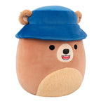 Meet Jonah the Pu, a 12in Squishmallow plush, featuring soft materials, a friendly face, and a blue hat for cuddly fun.