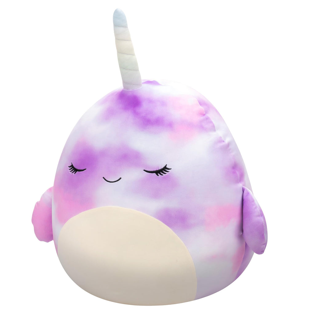 Soft and colorful 20-inch Squishmallows Narwhal plush, perfect for cuddling and play. Verified by CuratCart for trust.