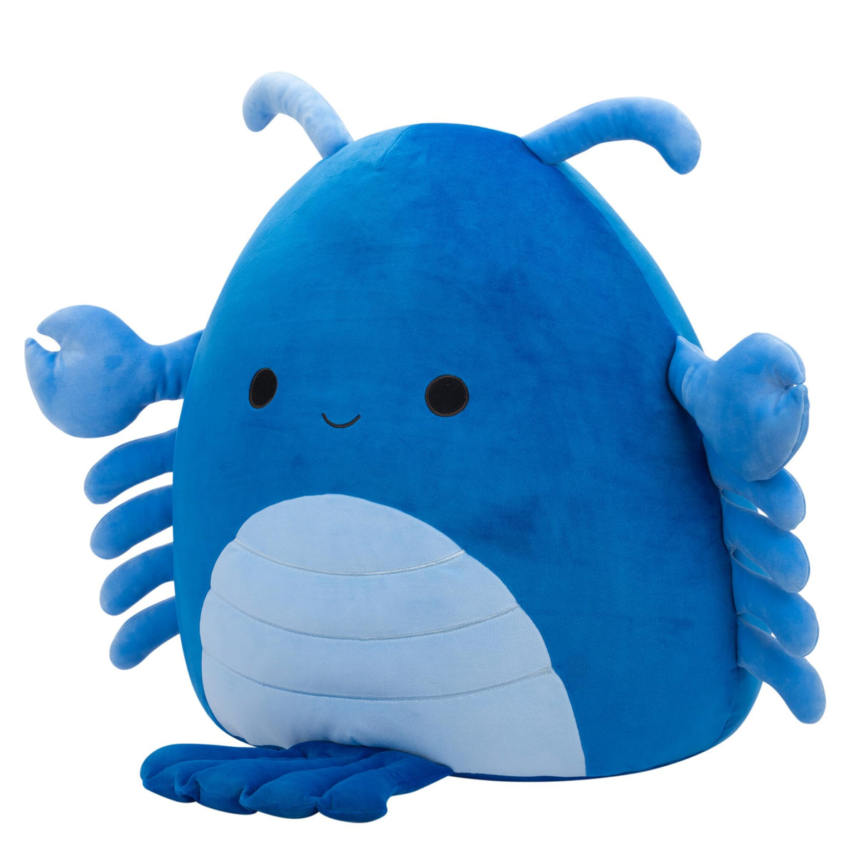 Premium imported 20-inch blue lobster Squishmallow plush, soft and cuddly, perfect for kids and collectors alike.