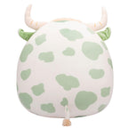100% genuine Squishmallows Original 20-Inch Salami Re, a cute plush toy with pastel green cow spots and adorable horns.