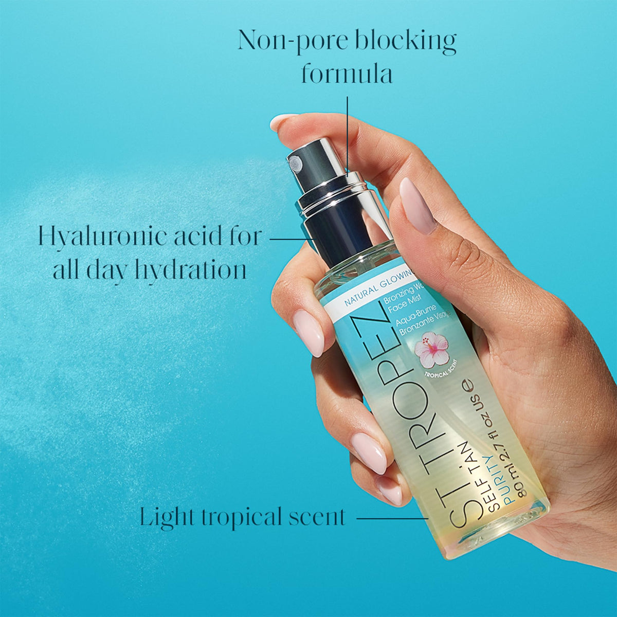St. Tropez Self Tan Face Mist with hydrating formula, verified by CuratCart for quality and trust.