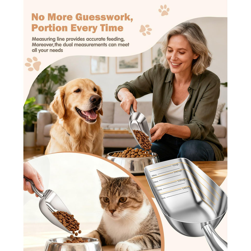 Stainless Steel Dog Food Scoop ensures precise portioning for your pet's meals. 100% Authentic, available at Curat Cart in India.