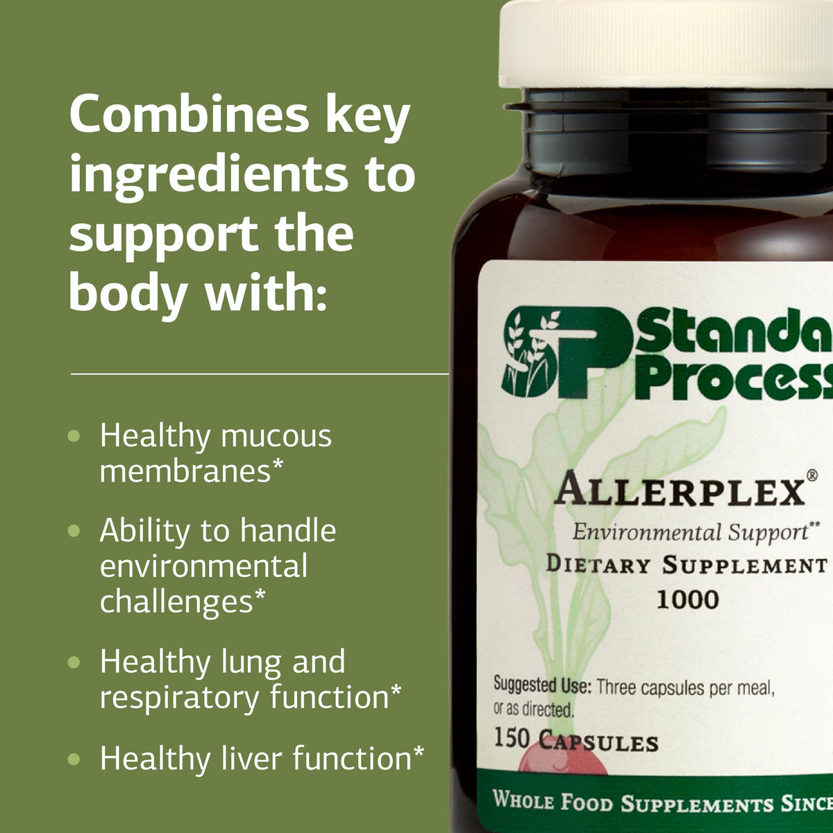 Discover Standard Process Allerplex for lung health support, specially curated by Curat Cart for exclusive wellness benefits.