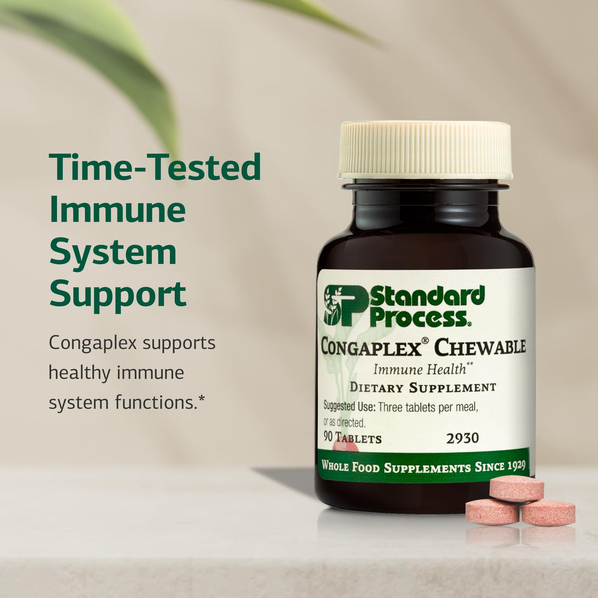 Congaplex Chewable supports healthy immune system functions with high-quality packaging. Available at Curat Cart.
