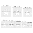 Premium star stencil templates in various sizes, perfect for creative projects. 100% Authentic, available at Curat Cart in India.