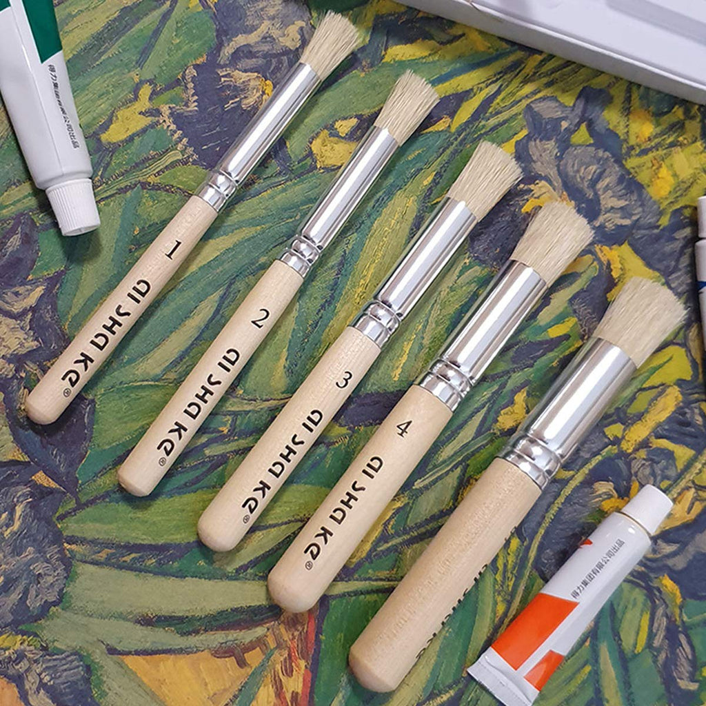 Natural bristle stencil brushes set, perfect for detailed art projects. Elevate your creativity with Curat Cart's premium selection.