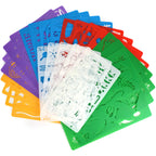 Explore creativity with a premium imported stencil drawing kit for kids, featuring vibrant designs. Available at Curat Cart.
