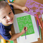 Premium imported stencil drawing kit for kids, featuring vibrant designs, available at Curat Cart. Inspire creativity today.