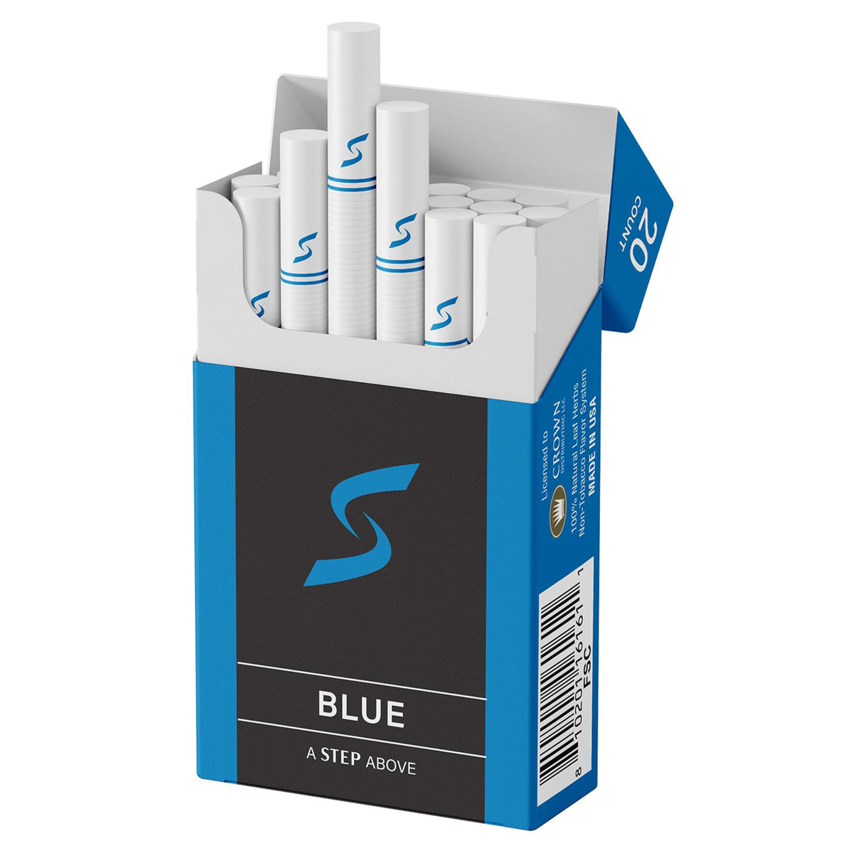 Discover STEP Blue Light Herbal Cigarettes, specially curated by Curat Cart for a unique smoking experience in India.
