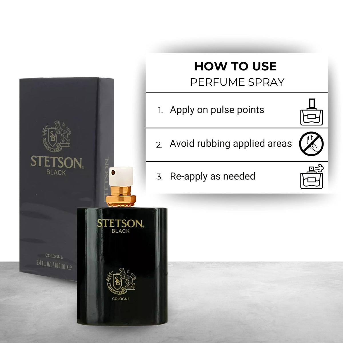 Discover Stetson Black Cologne for Men, specially curated by Curat Cart for an exclusive fragrance experience. Perfect for daily wear.