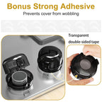 Premium imported Universal Gas Stove Knob Covers with strong adhesive and transparent double-sided tape, available at Curat Cart.