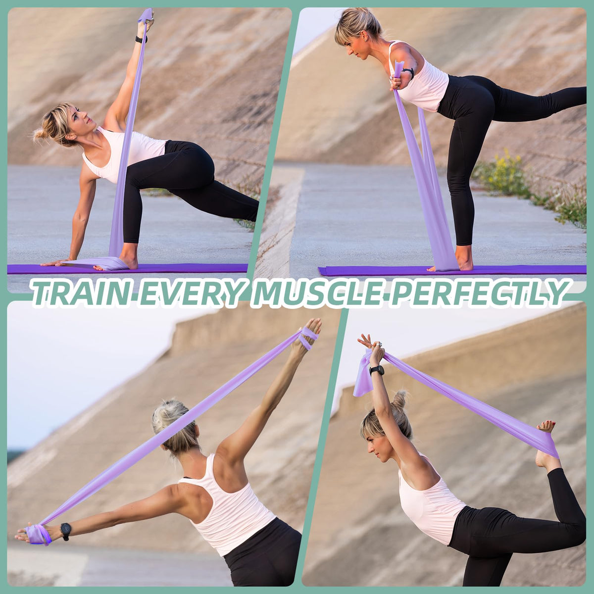 Premium imported stretch bands for exercise, enabling perfect muscle training and flexibility. Available at Curat Cart.