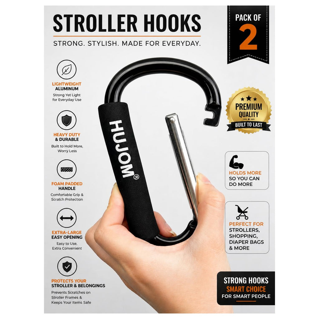 Discover heavy duty stroller hooks, specially curated by Curat Cart for strength and style. Perfect for strollers and daily use.