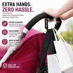 Secure and reliable Heavy Duty Stroller Hooks by Curat Cart, designed to hold essentials effortlessly for everyday convenience.