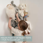 Premium imported Stuffed Animal Storage Zoo holds plush toys, making clean-up fun and easy. Available at Curat Cart.