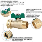 High-quality STYDDI Brass Garden Hose Shut Off Valve with oversized grip handles for easy operation. Available at Curat Cart.