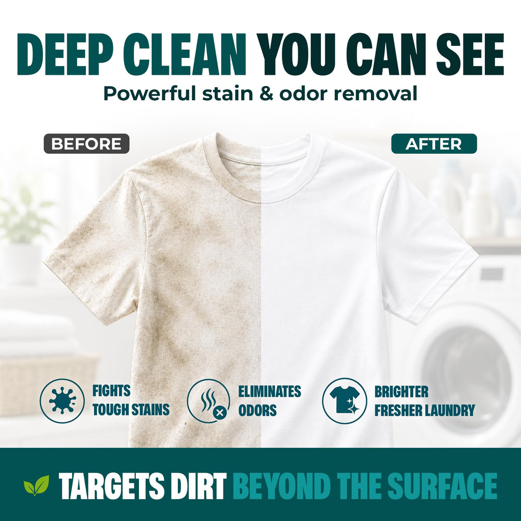 Sudstainables Enzyme Laundry Booster delivers powerful stain and odor removal for brighter, fresher laundry. Premium import available at Curat Cart.