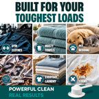 Sudstainables Enzyme Laundry Booster tackles tough stains in gym clothes, musty towels, and pet bedding. Specially curated by Curat Cart.