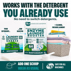 Sudstainables Enzyme Laundry Booster enhances your laundry routine, breaking down residues for fresher results. Available at Curat Cart.