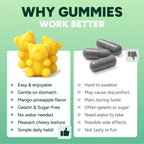 Experience GLP-1 Support Gummies, specially curated by Curat Cart. Enjoy a tasty mango-pineapple flavor with a gentle stomach feel.