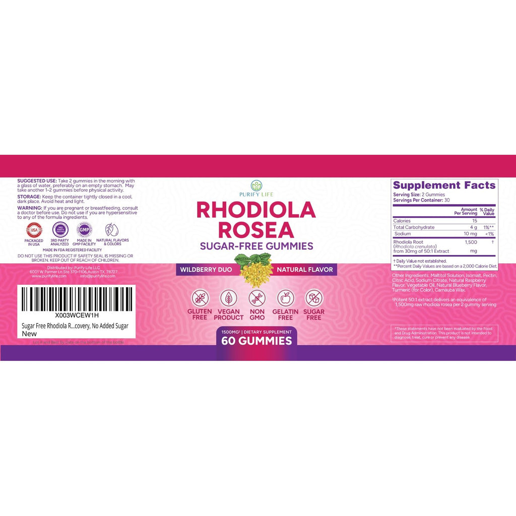 Rhodiola Rosea gummies from Curat Cart, 100% Authentic, sugar-free, vegan, and available in India. Trust in every bite.