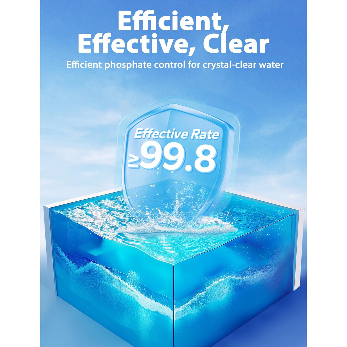 Summerbuddy Pool Phosphate Remover offers efficient control for crystal-clear water. Perfect for maintaining pool clarity. Available at Curat Cart.