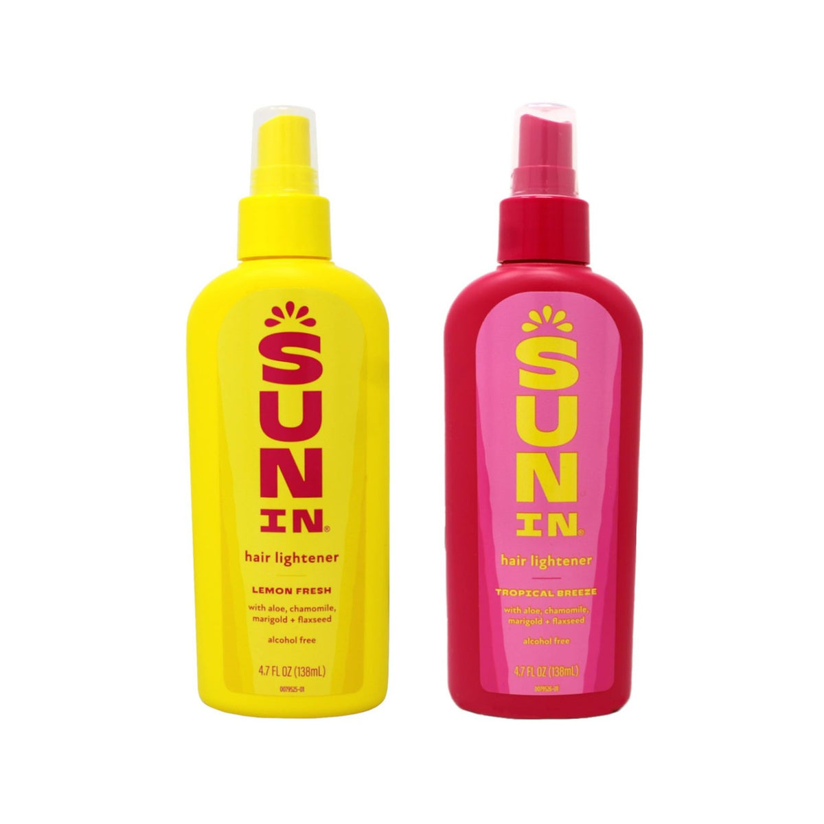 Premium imported Sun in Hair Lightener Combo, featuring Lemon Fresh and Tropical Breeze formulas for radiant highlights.