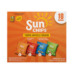 Sunchips Mix Variety Pack features 18 bags of 100% whole grain snacks in official packaging, available at Curat Cart.