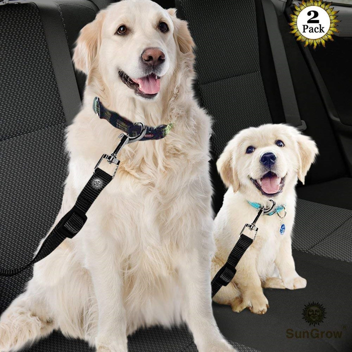 Secure your furry friends with the SunGrow Dog Seat Belt for Car, 100% Authentic and available at Curat Cart in India.