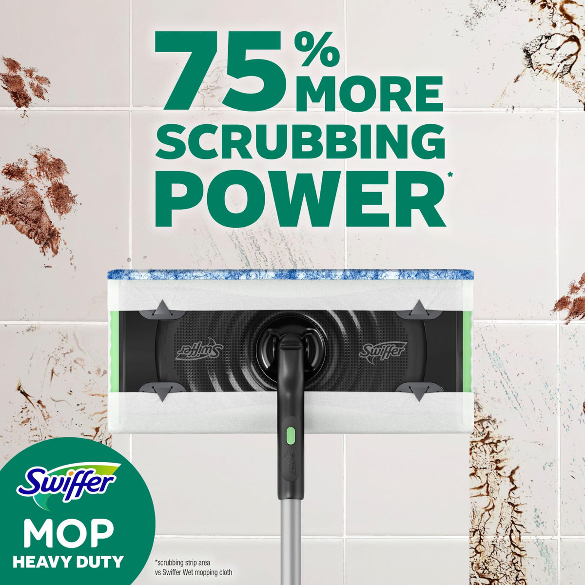 Experience 75% more scrubbing power with Swiffer Heavy Duty Mop Refills, exclusively curated by Curat Cart for superior cleaning results.