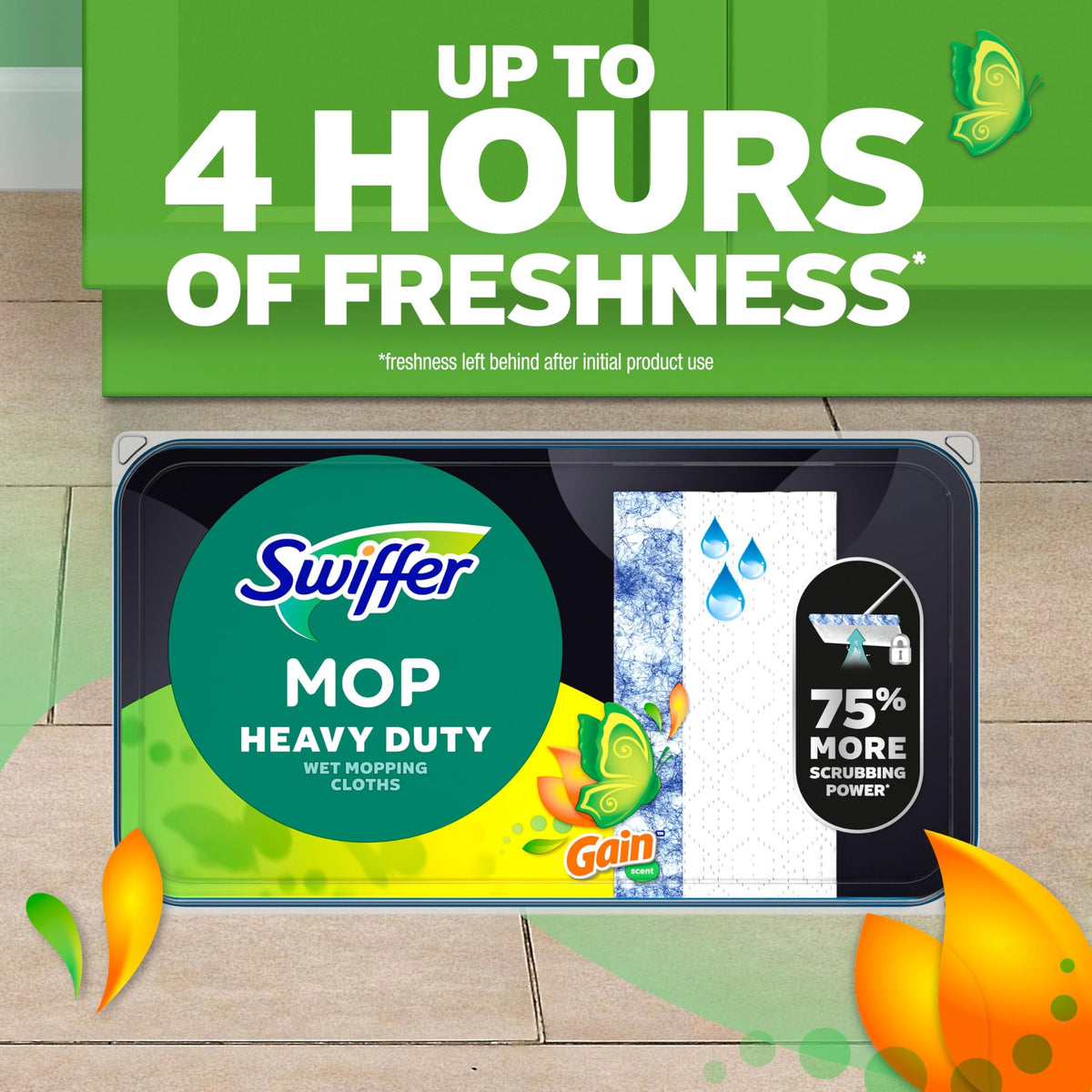 Swiffer Heavy Duty Mop Refills offer 75% more scrubbing power. Experience premium imported freshness at Curat Cart.