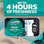 Swiffer Heavy Duty Mop Refills provide 75% more scrubbing power, perfect for daily cleaning. Available at Curat Cart.