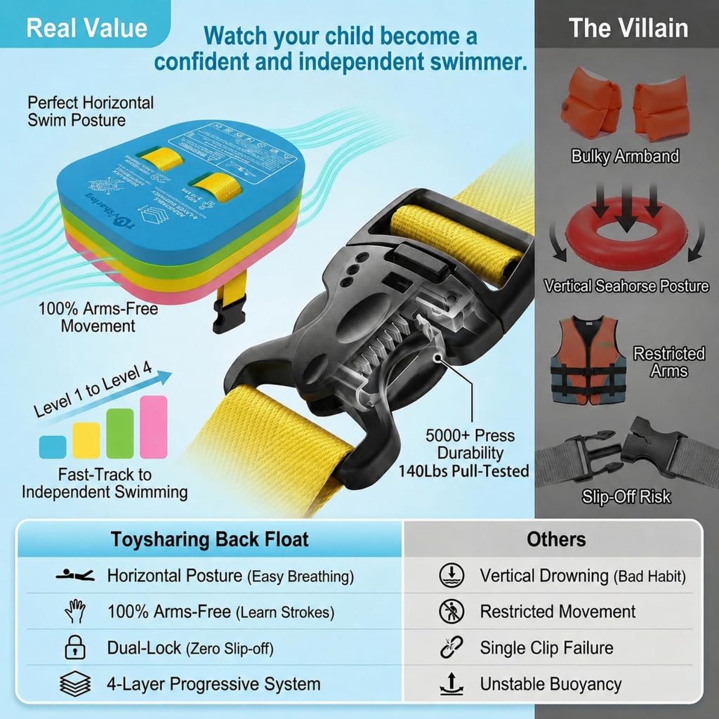 Premium Kids Swim Float Safety Learning with official packaging, ensuring comfort and durability for young swimmers at Curat Cart.