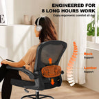 The Synorla Ergonomic Drafting Chair offers exceptional back and lumbar support, ideal for long hours at work. Available at Curat Cart.