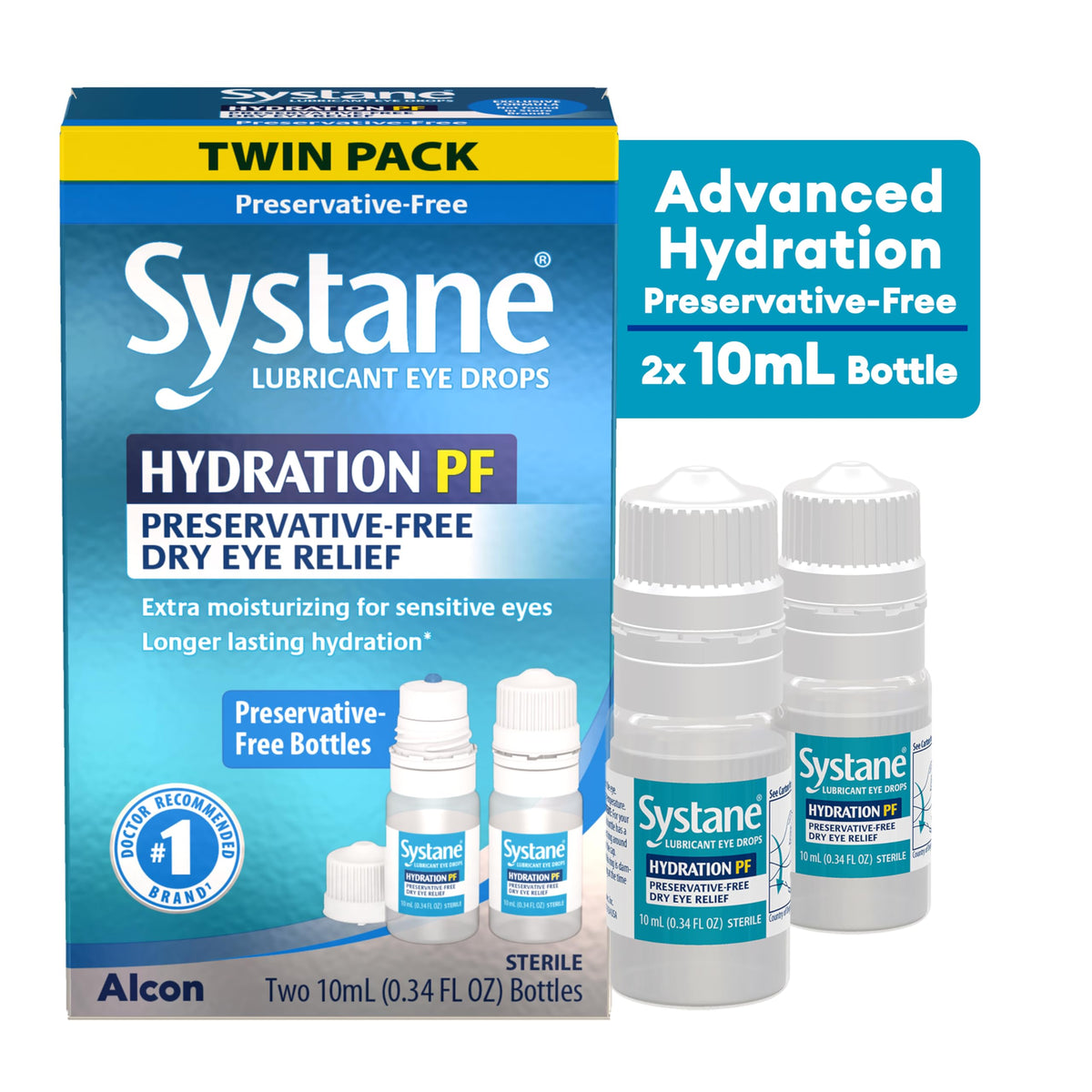 Systane Hydration Eye Drops offer advanced hydration in a twin pack. 100% authentic and available in India at Curat Cart.