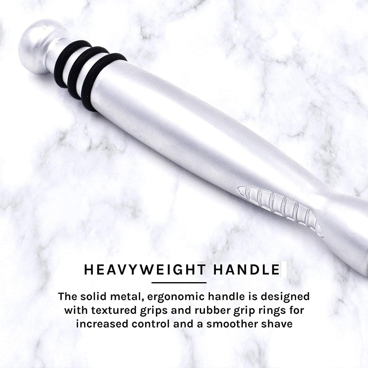 Experience the Taconic Heavyweight Triple Blade Razor, a premium import with an ergonomic handle for a smoother shave. Available at Curat Cart.