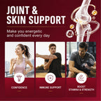 Tart Cherry Extract Capsules in official packaging, promoting joint and skin support. Available at Curat Cart.