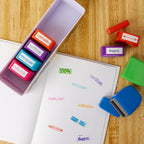 Colorful Teacher Stamps Self Inking Motivational, 100% Authentic and available at Curat Cart for educational needs.