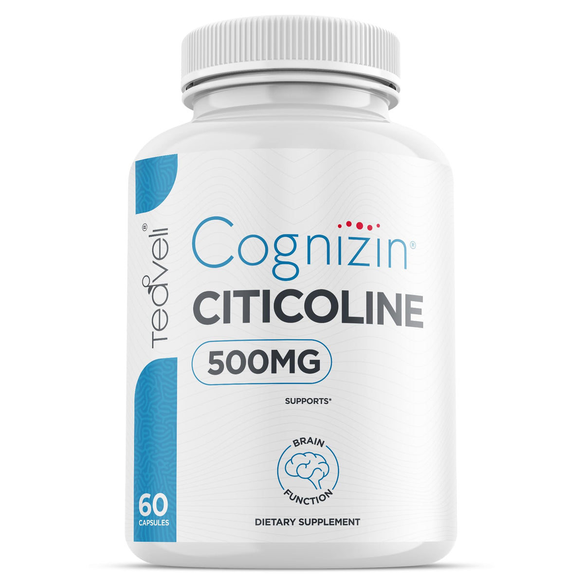 Experience premium imported Teaveli Cognizin Citicoline Capsules, 500mg for enhanced brain function, available at Curat Cart.