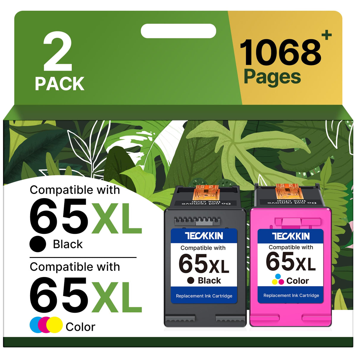 Premium imported TECKKIN Ink Cartridge Combo Pack, compatible with 65XL, delivers 1068+ pages. Available at Curat Cart.