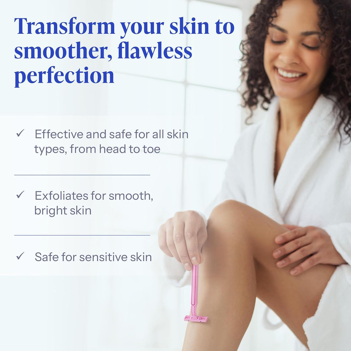 Premium imported Tend Skin Razor Bump Solution for smooth, flawless skin; safe for all skin types and sensitive skin.