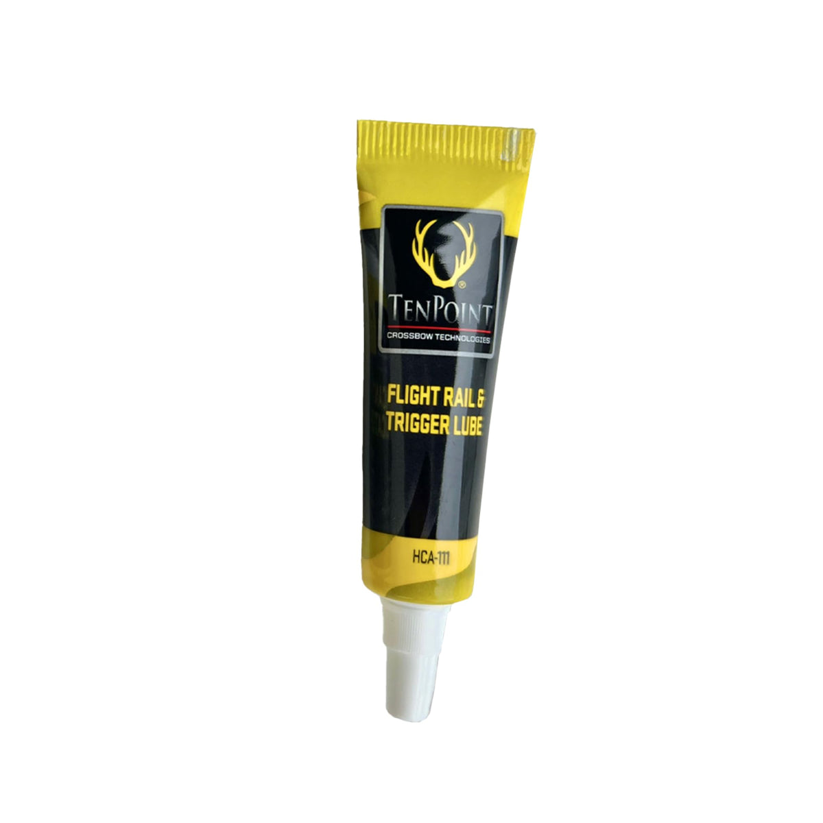 Premium imported TenPoint Flight Rail Trigger Lube in a sleek tube, perfect for maintaining crossbows. Available at Curat Cart.