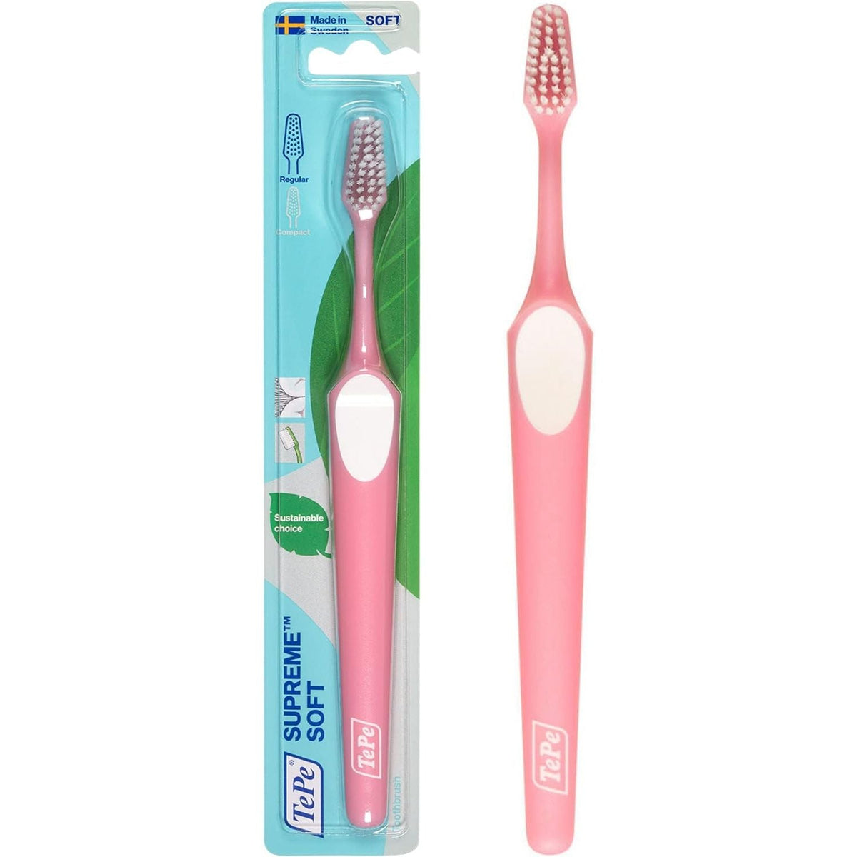 Discover the TePe Supreme Soft toothbrush, designed for gentle cleaning. Verified by CuratCart for quality assurance.
