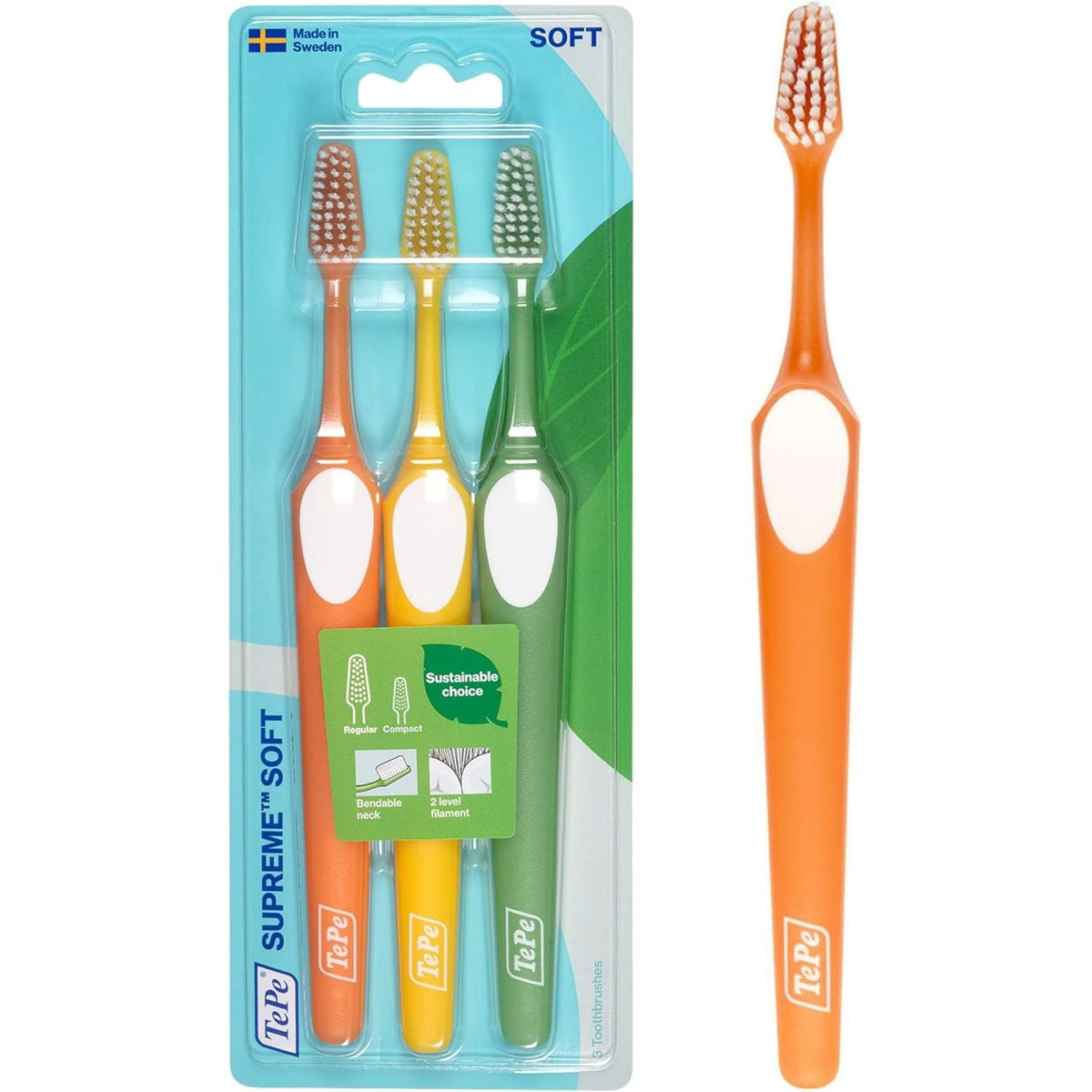 Discover TePe Supreme Toothbrushes, available in India. Order online for a sustainable dental care choice today.