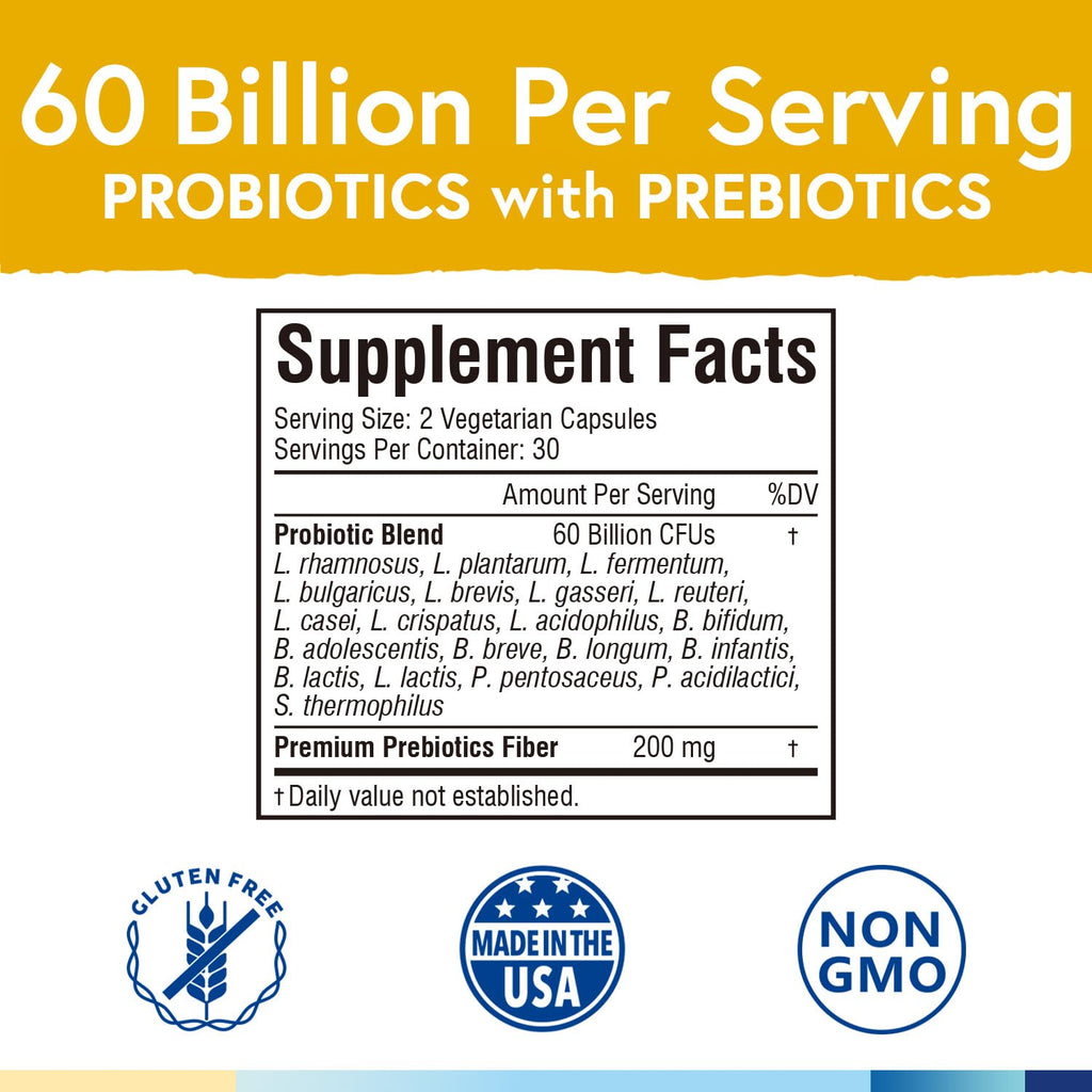 Terranics Probiotics 60 Billion CFU offers 100% Authentic gut health support, available in India at Curat Cart.